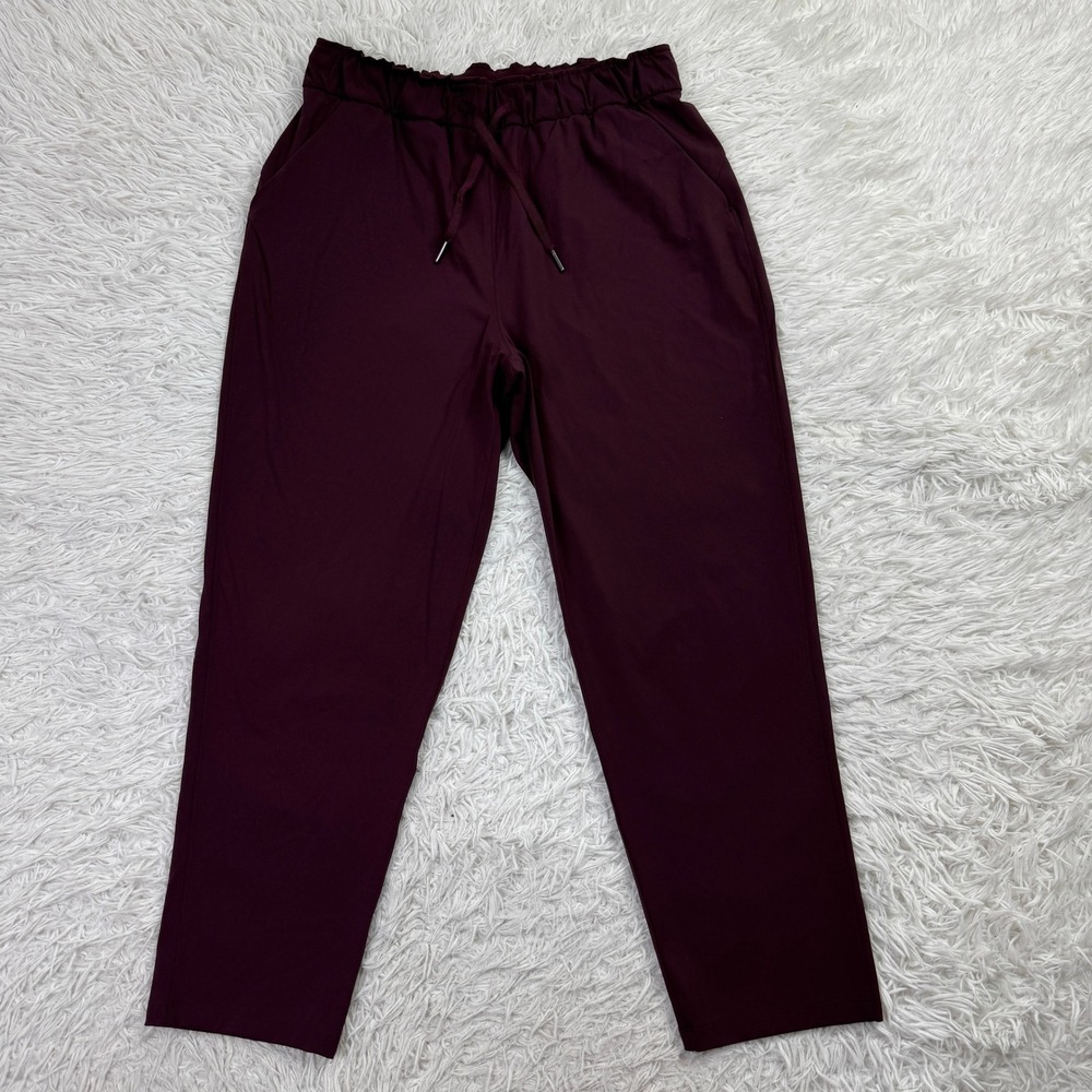 Lululemon Pants Womens 8 Burgundy Beyond the Studio Jogger Lightweight Stretch